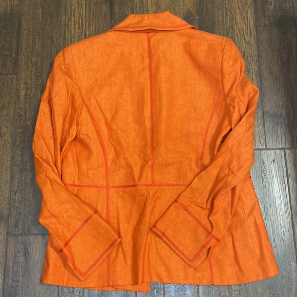 Women’s Linda Allard Ellen Tracy Orange Blazer - Picture 4 of 4